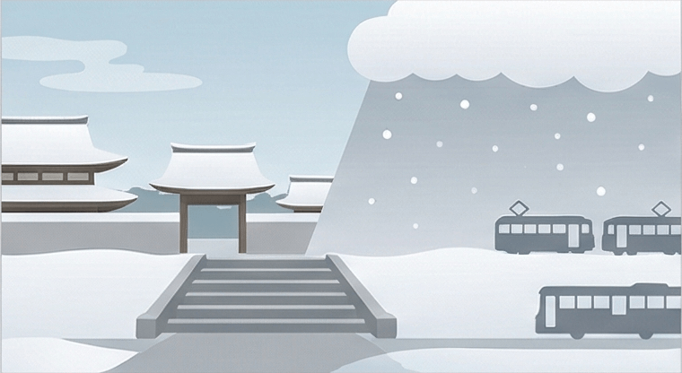 都心の初雪のイメージ