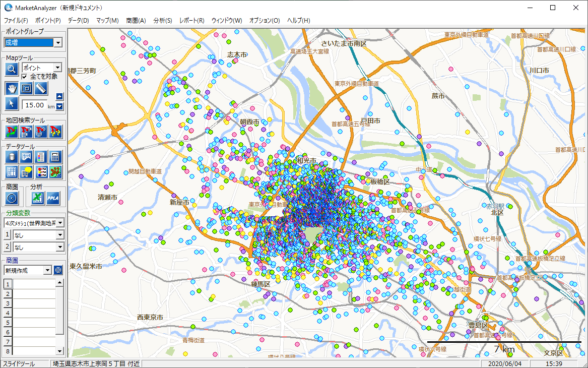 顧客データの分布