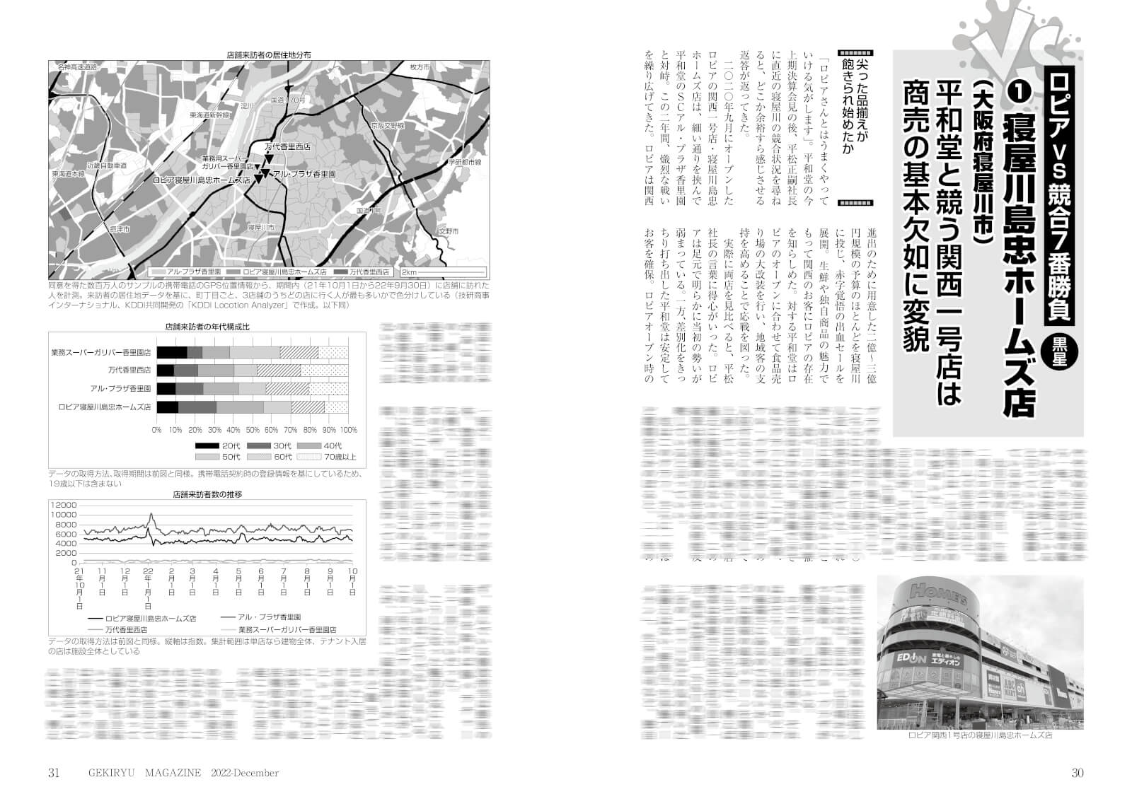 人流データを使った競合店分析1