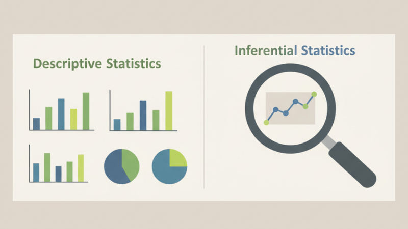 「記述統計」と「推測統計」のイメージ