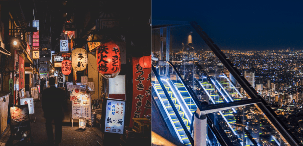 渋谷新橋の夜のイメージ