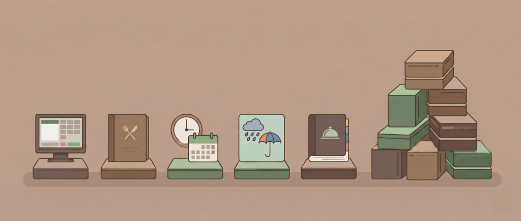 飲食業で扱う主なデータ.