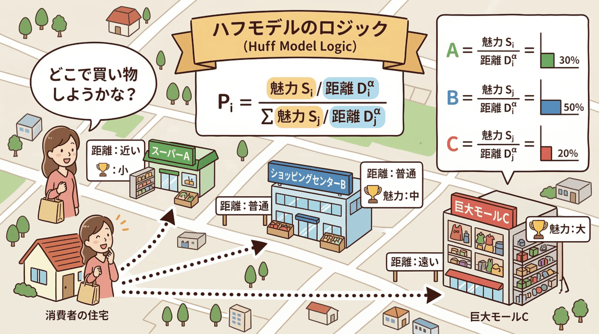 ハフモデルで競合を可視化｜データに基づいた高度な店舗開発戦略