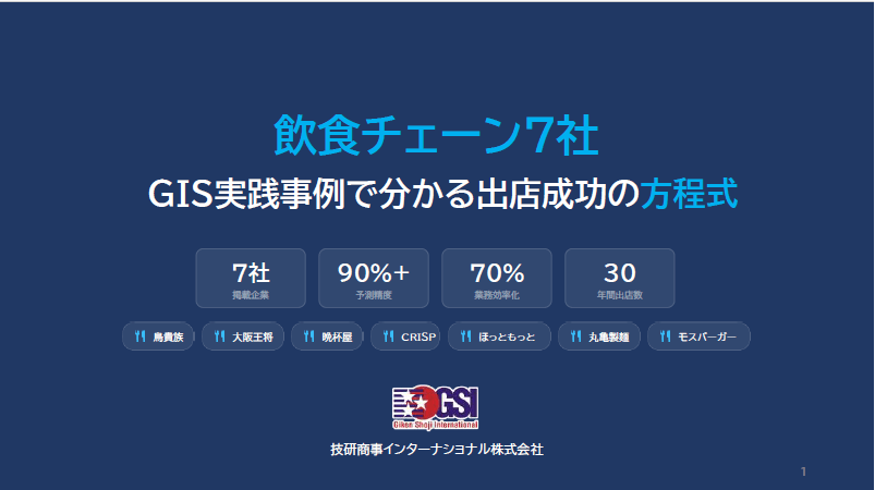 飲食チェーン7社｜GIS実践事例で分かる出店判断の方程式