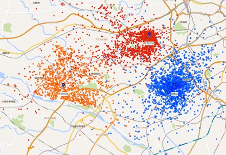 自社データを地図上にプロットし、顧客分布を可視化できるMarketAnalyzer® 5