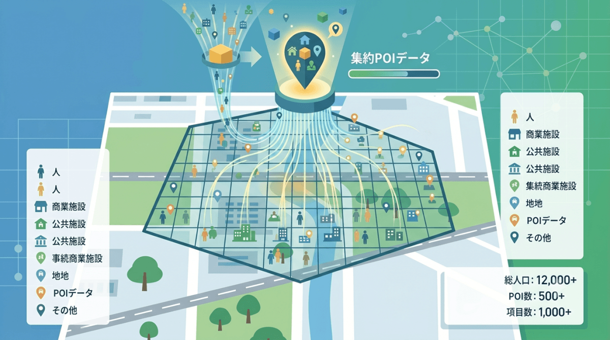 ステップ2：商圏内のエリアデータを取得・集計する