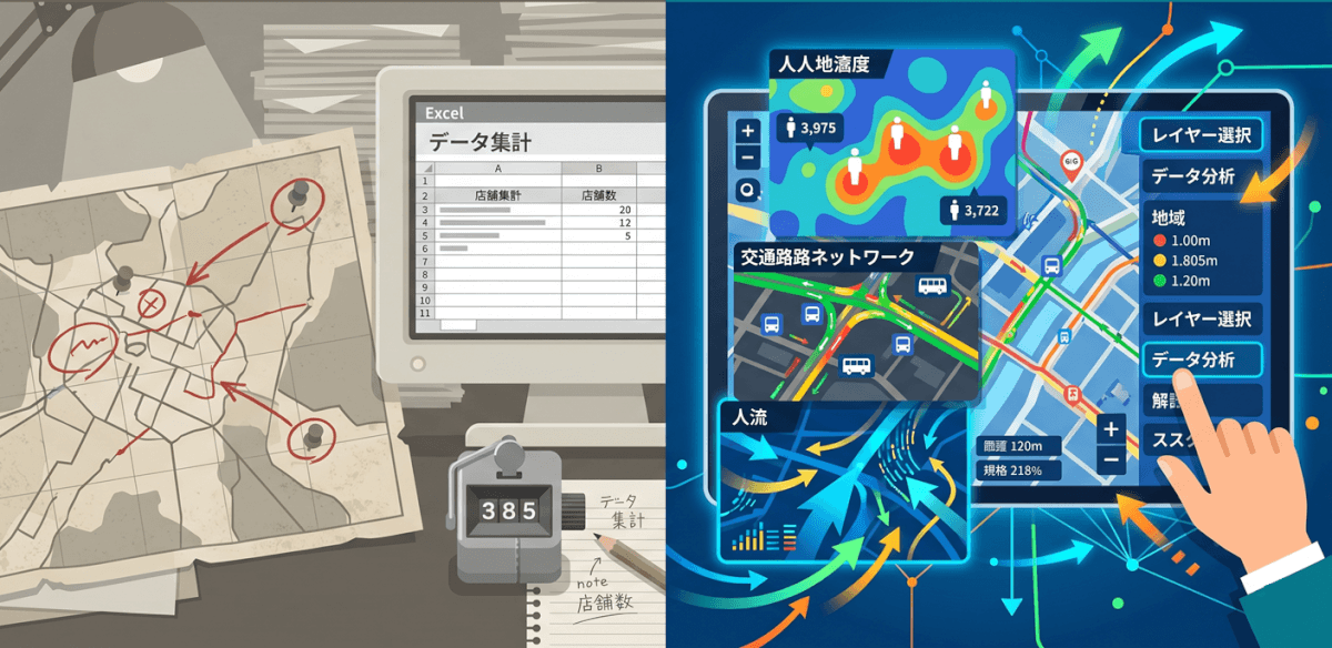 従来の商圏分析の限界と、GIS導入で変わること