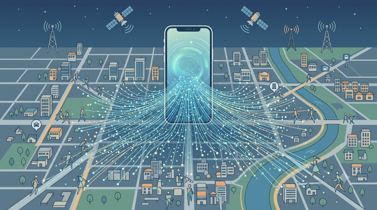スマートフォンの位置情報を活用したデータ