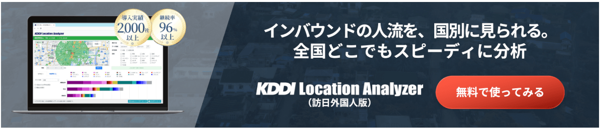 KDDI LocationAnalyzer 訪日外国人版トライアルCTA