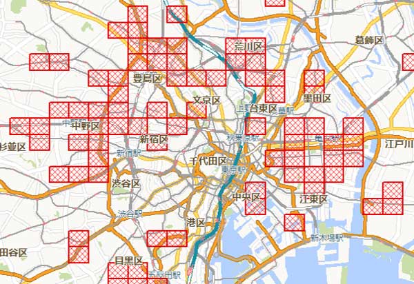 エリア検索・商圏化機能