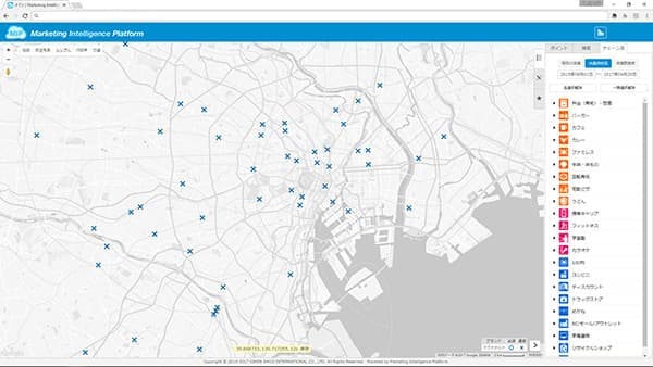 出退店状況の地図分析