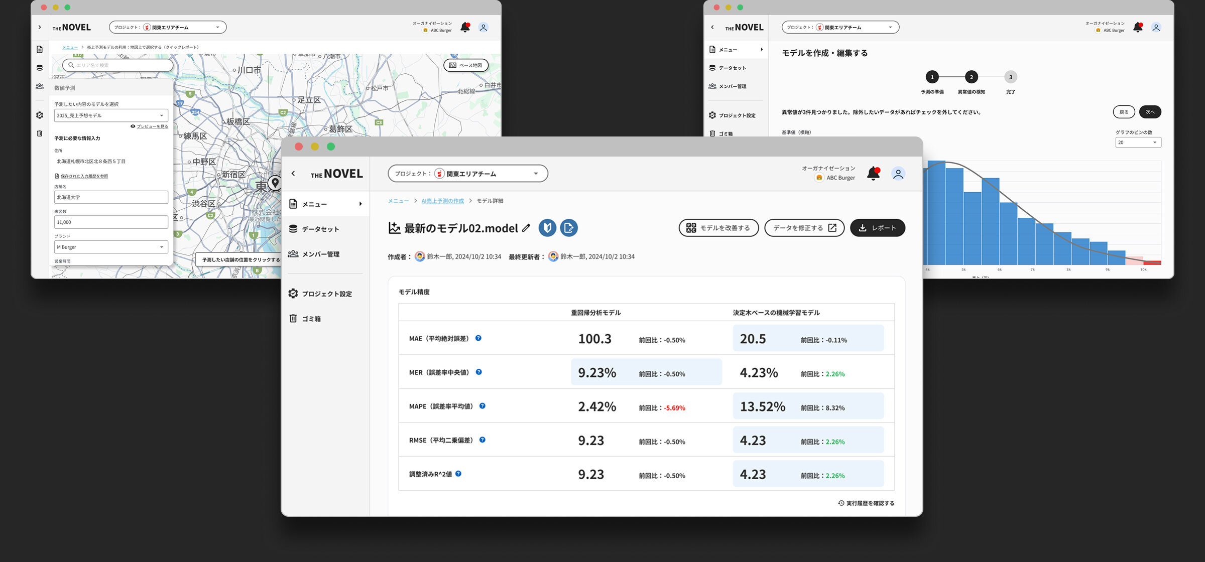 THE NOVEL 画面写真
