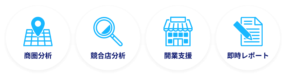 商圏分析・競合店分析・改行支援・即時レポート